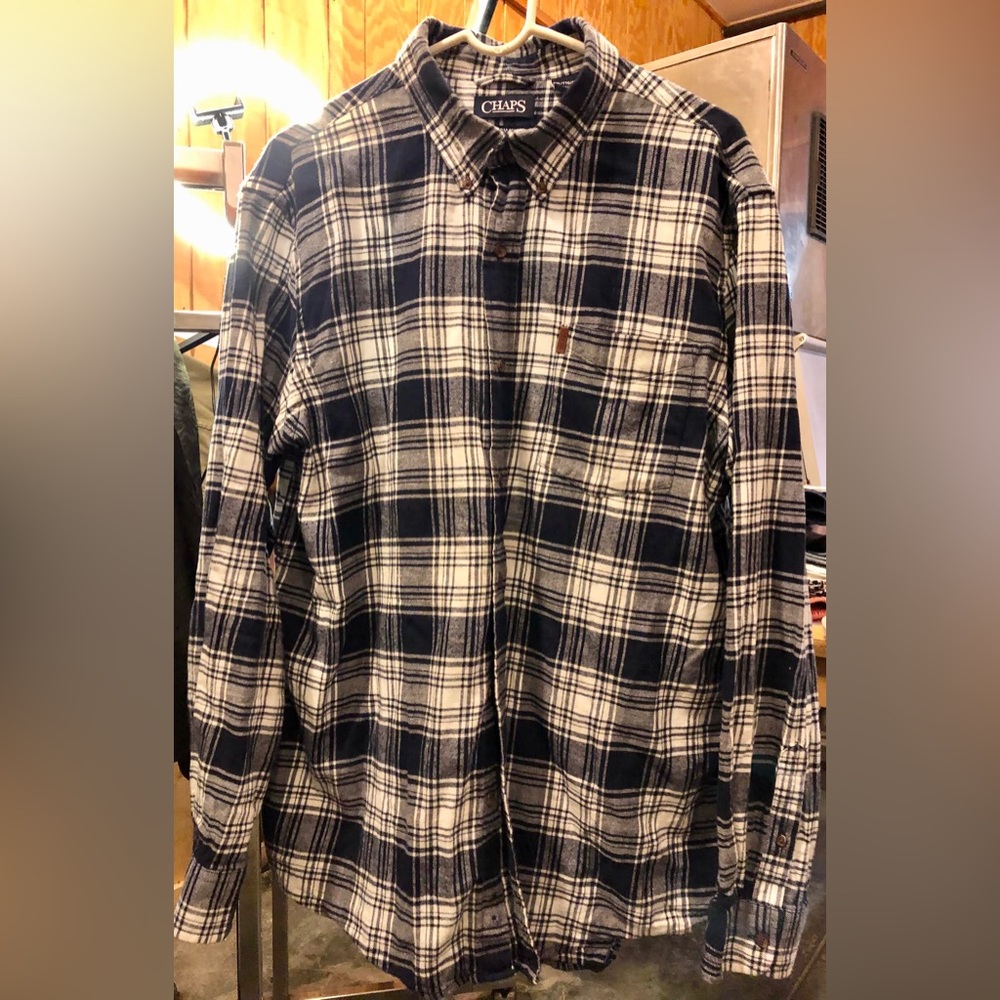 Chaps performance flannel grey/navy xxl